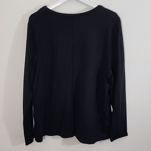 Lane Bryant long sleeve top with mesh neckline size 18-20 - Picture 5 of 8